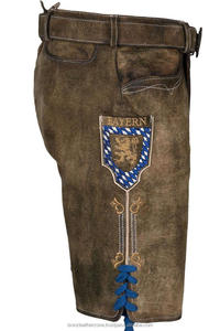 2022 nouveauté unisexe de haute qualité en cuir Lederhosen Shorts Logo personnalisé imprimé meilleure vente grande taille Anti-rides pantalon hommes - Product Image 4