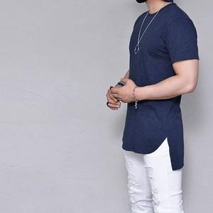 Camiseta transpirable negra OEM personalizada, camisetas con capucha ajustadas de talla grande para hombre, manga corta de algodón 100% - Product Image 2