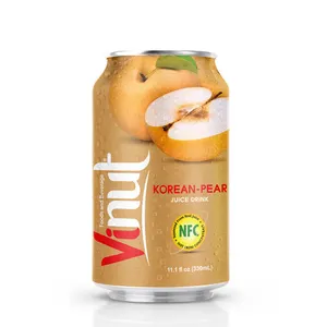 330ml VINUT שימורים קוריאני-אגס מיץ טבעי חומרים משמרים עבור פירות מיץ מותאם אישית תווית המערכת חיסונית ספקים