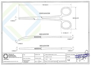 Pinzas Quirúrgicas de Alta Calidad 1x2 Dientes de Acero Inoxidable, Juego de Instrumentos Kocher, Fuente de Alimentación Manual - Product Image 2
