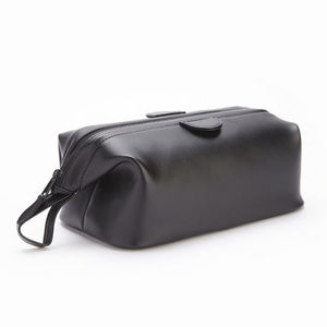 Gran oferta, bolsa de maquillaje, logotipo personalizado, artículos de tocador, bolsas de cosméticos de viaje para hombres, bolsa de lavado de cuero de alta calidad - Product Image 1