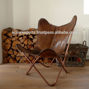 Silla de Cuero con Forma de Mariposa - Product Image 1