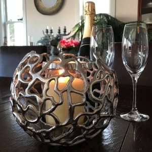Christmas Indoor & Outdoor Decoration Metal Tea Light Votive Candle Holder & Bowl Elegant Indoor & Outdoor Christmas <b>Ornament</b> - Product Image 3