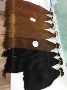 Cabello humano 100% vietnamita, 10A, cutícula virgen cruda, cinta alineada sin procesar, en cabello liso, proveedor al por mayor - Product Image 5