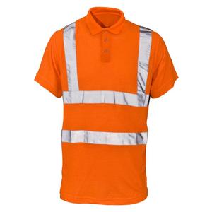 เสื้อโปโลผ้าโพลีเอสเตอร์สำหรับผู้ชายชุดทำงานแบบมีแถบสะท้อนแสงสำหรับฤดูร้อน - Product Image 1