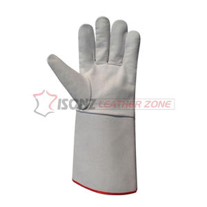 Gants de soudage en cuir de vachette en peau de chèvre certifiés CE anti-coupure anti-dérapant anti-impact anti-chaleur pour le travail à la main sécurité Mig - Product Image 2