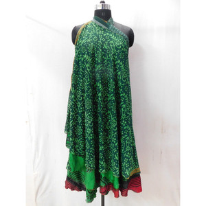 Longue jupe vintage, en soie, pour femme, style boho, hippie, bohème - Product Image 1