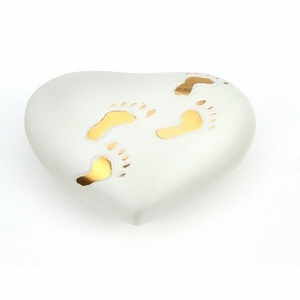Enfant Pied Étape Coeur Crémation Urne Fournitures Funéraires BRASSWORLD INDE - Product Image 3