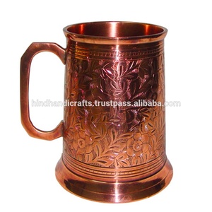 16 oz Cuivre Cylindre Moscou Mule Tasse En Laiton Massif Poignée En Métal Écologique Nouveau Pas Cher Fabricant Fournisseur Inde Cadeaux Thé Utilisation - Product Image 3