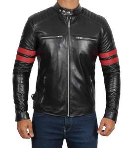 Veste en cuir de mouton souple 100% cuir, créez votre propre marque de veste en cuir/ Veste en cuir noir pour homme - Product Image 1