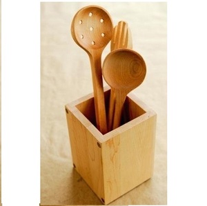 Soporte de cuchara de madera para suministros de utensilios de cocina caja de almacenamiento de vajilla y el mejor soporte de cuchara de madera pulida a la venta - Product Image 2