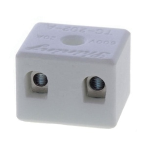 TC-202-A Panel <b>Mounted</b> 2-Pole 20A Ceramic Terminal <b>Block</b> - Product Image 1
