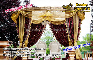 Drapé décoré de fleurs blanches Mandap USA sur le thème Mandap Sets Magnifiques Mandaps de mariage - Product Image 5
