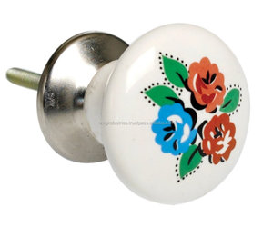 OMG Industries Bouton de tiroir en céramique citrouille moderne Poignée de meuble élégante pour commode Salle de bain Salon Armoires - Product Image 2