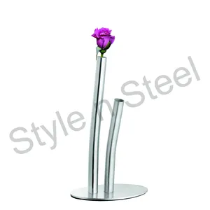 Lüks düğün çelik yüksek kalite ucuz İskandinav çiçek vazo tomurcuk vazo standları paslanmaz çelik uzun boylu Modern