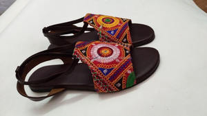 ออกแบบ Boho โบฮีเมียนบีชสุภาพสตรีตอนเย็นพรรคเย็บปักถักร้อยรองเท้าแตะแบนรองเท้า2018 - Product Image 5