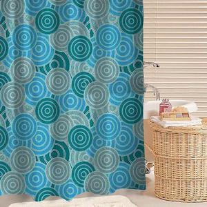 Rideau de douche en lin Check Design Rideau de douche multicolore en Inde - Product Image 2