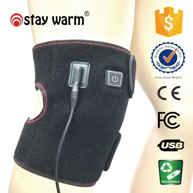 5V Usb Far Infrarood Verwarming Knie Brace Pad Wrap Met 3 Warmte-Instellingen Voor Pijnverlichting Gezondheidszorg