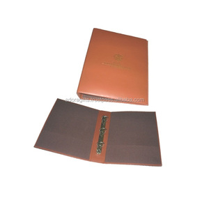 Carpeta de 3 anillas de cuero en relieve personalizada, carpetas de anillas de presentación con Encuadernación de cuero para archivar productos - Product Image 1