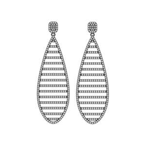 Pendientes de plata de ley 925 con diamantes hechos a mano, joyería de estilo de celebridad - Product Image 1