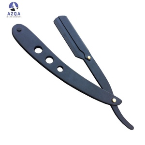 Salon Grade Straight Barber Razor Stainless Steel Shaving Razor with Satinlee Steel Handle for Professional Beard - Product Image 3