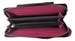 Portefeuille unisexe avec fermeture éclair longue longueur en cuir de vachette lettre brodée cuir véritable nylon PU polyester RFID bonbons couleurs serrure - Product Image 2