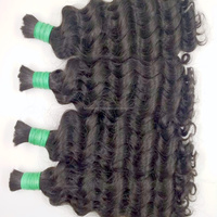 Extensions de cheveux 100% naturels vierges Remy, couleur naturelle, bouclés profonds, en vrac, doux, brillants, résistants à la chute, sans produits chimiques, les plus longues