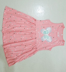 Camiseta de lentejuelas multicolor de marca 100%, vestido de algodón Súper elegante para niñas, ropa perfecta para la temporada de primavera y verano para niños - Product Image 1