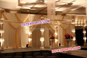 Ensemble de Mandap en cristal en spirale pour mariage, thème royal doré gujarati, Mandap de mariage entièrement sculpté, Mandap de designer FLORIDA - Product Image 5
