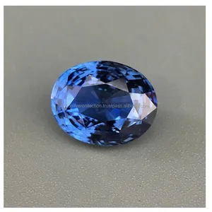 Gema suelta de zafiro Natural, venta al por mayor, gemas de piedra preciosa de forma ovalada de zafiro azul indio