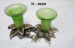 Flower Vase Sea Blue with Silver Camel Base - Product Image 5