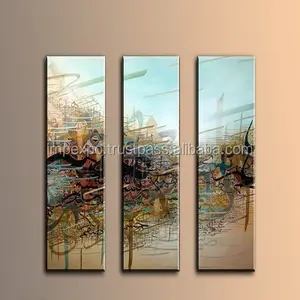 New Designs Handmade Islamic art / 5 panel painting and 3 panel canvas wall art / Islamic art Calligraphy