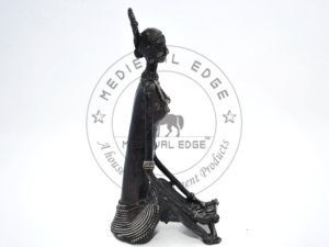 Hand Carved Miniature Brass Sculpture Custom Design Indian Tribal Lady <b>Metal</b> Model <b>Pin</b> Factory Direct - Product Image 3