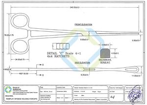 Fórceps de sujeción de esponja recta y curvada Ramplay Fórceps de vendaje de acero inoxidable para procedimientos médicos - Product Image 4