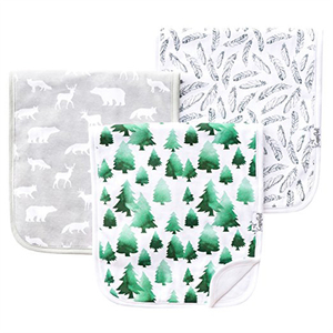 100% Organic Cotton Baby Burp Cloths with Custom Logo - Product Image 1