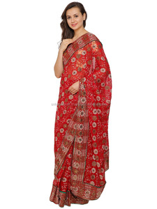 Indian Traditional Saree Ethnic Sari Indian Fancy Ready to Wear Sari Party Dress Handmade Magic - Product Image 2