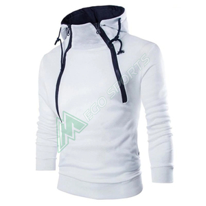 Logotipo personalizado Streetwear Algodón de gran tamaño Sudadera con capucha unisex Bordado Negro Hombres Sudaderas con capucha y sudaderas - Product Image 4