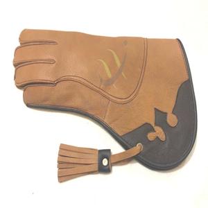Piège à animaux en cuir de vachette à deux couches de fauconnerie avec couleur personnalisée - Product Image 1