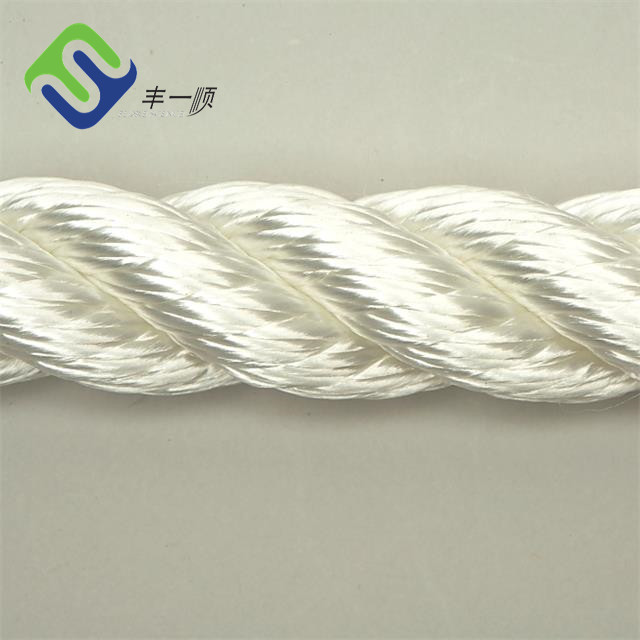 China Twist 3 Strand Nylon Rope 20mm White Marine Ropes For Sale