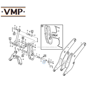 Amortisseurs de roues à broches, pour L110E, L110F, L110G, L110H, L120C, L120D, L120E, L120F, L120G, L120H, VMP - Product Image 4