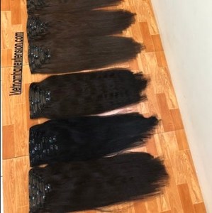 Increíbles Extensiones de Cabello con Clip de Vietnam, Cabello Remy Virgen 100%, Longitud de 8 a 40 Pulgadas para Todos los Colores - Product Image 4
