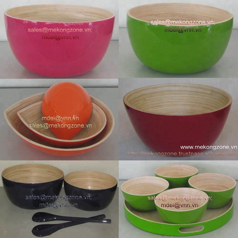 Natural color inside, solid color coating outside