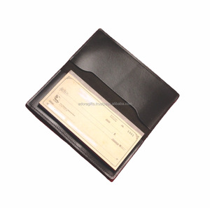 ซองใส่สมุดเช็คหนัง / ปกสมุดเช็คหนัง / กระเป๋าใส่สมุดเช็คสีดำ - Product Image 1