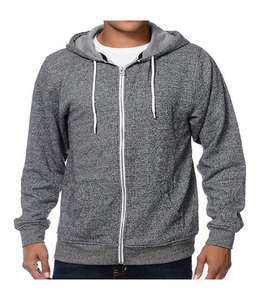 Sweat à capuche homme non doublé en coton mélangé personnalisable Style Hip Hop Tissu teint uni Hiver Logo personnalisé 330g - Product Image 2