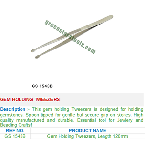แหนบยึดอัญมณี GS 1543B เครื่องมือเครื่องประดับสำหรับอัญมณี - Product Image 2