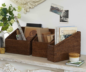 Porte-Lettres en Rotin Organisateur de Bureau - Product Image 2