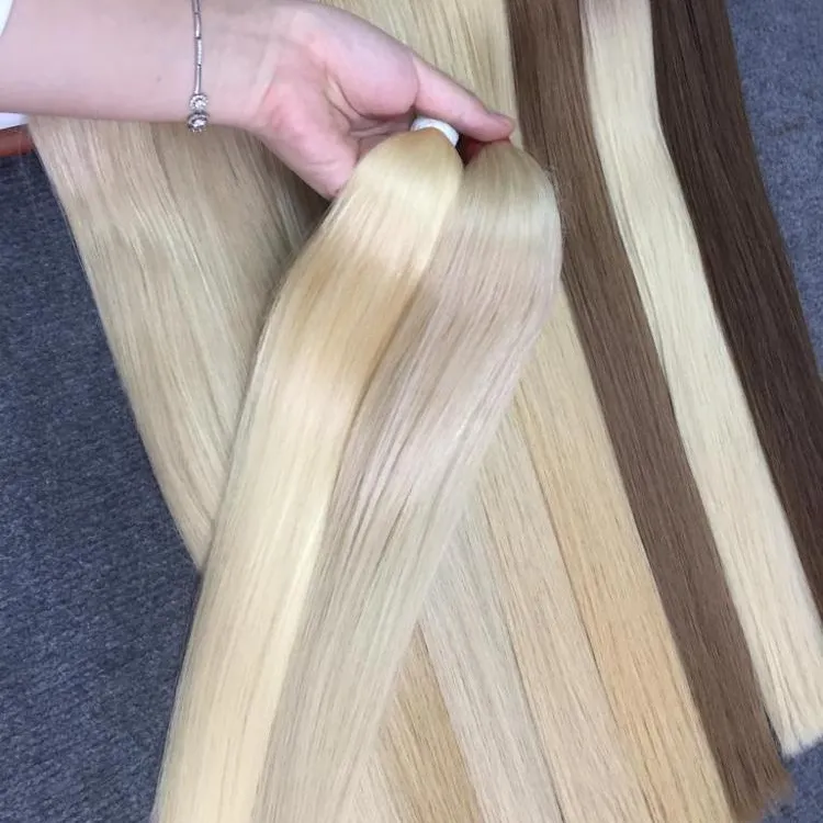 2019 Fashion Color Silky Straight Medium Ash Blonde Virgin European Hair