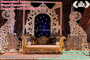 FRP Paisleys Traditional Wedding <b>Stage</b> Decoration Indian Wedding <b>Props</b> for Party and Reception for Wedding Reception <b>Stage</b> - Product Image 3