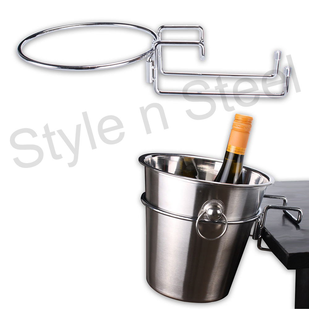 Edelstahl Wein-Eimer – Champagnerkühler 190x204mm, Robust Mit 2 Griffen