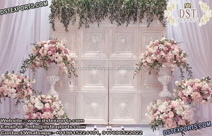 Paredes traseras de fibra de arte 3D para boda asiática, marcos de fibra 3D para eventos de boda, paredes traseras de escenario de boda occidental - Product Image 6